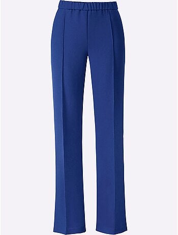 Pantalon Tailleur Mélange De Matières Facile D'entretien - Taille Courte - Witt