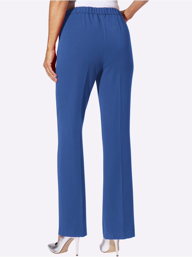 Pantalon Tailleur Mélange De Matières Facile D'entretien - Taille Standard - Witt Bleu roi - Kiabi