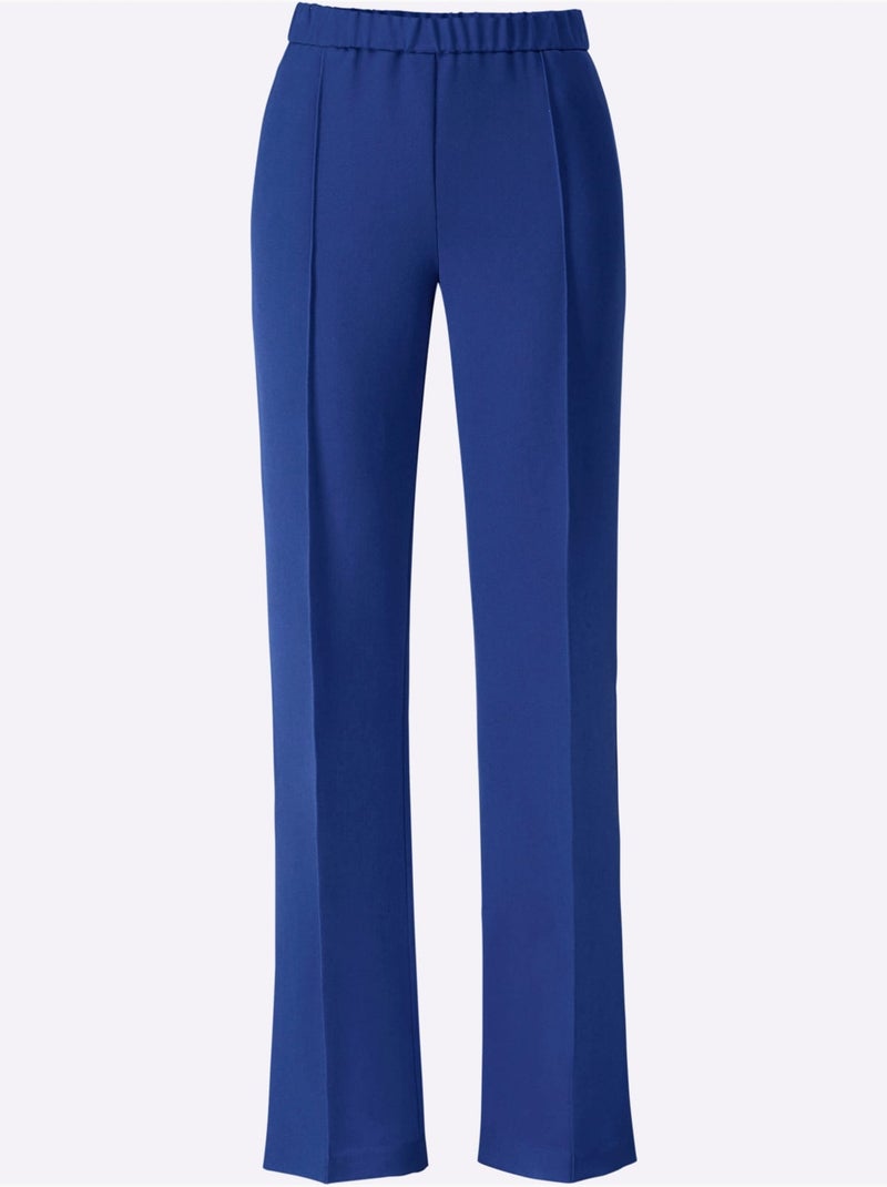 Pantalon Tailleur Mélange De Matières Facile D'entretien - Taille Standard - Witt Bleu roi - Kiabi