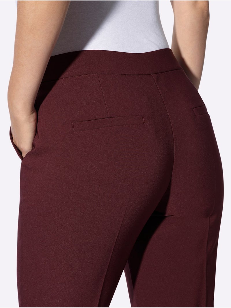 Pantalon tailleur nervures flatteuses - taille standard - helline Noir Bordeaux - Kiabi