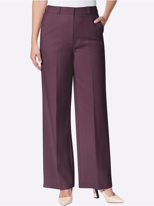 Pantalon tailleur plis repassés, effet affinant - taille standard - helline - Kiabi