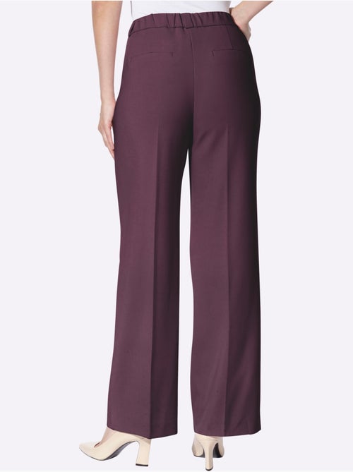 Pantalon tailleur plis repassés, effet affinant - taille standard - helline - Kiabi