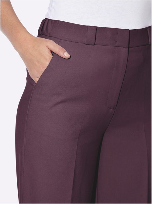 Pantalon tailleur plis repassés, effet affinant - taille standard - helline - Kiabi