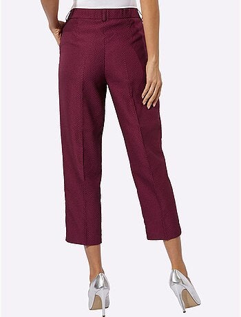Pantalon tailleur qualité jacquard à motif discret - taille standard - helline