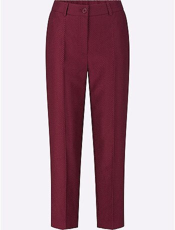 Pantalon tailleur qualité jacquard à motif discret - taille standard - helline