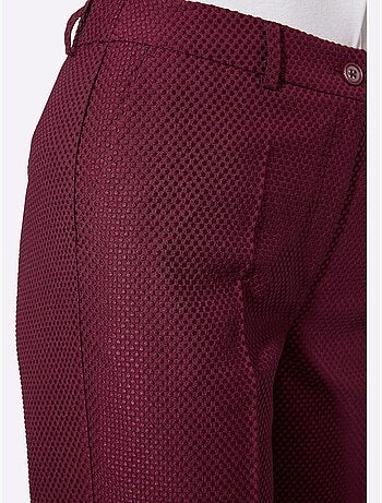 Pantalon tailleur qualité jacquard à motif discret - taille standard - helline