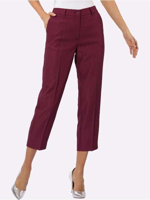 Pantalon tailleur qualité jacquard à motif discret - taille standard - helline - Kiabi Pantalon tailleur qualité jacquard à motif discret - taille standard - helline - Kiabi