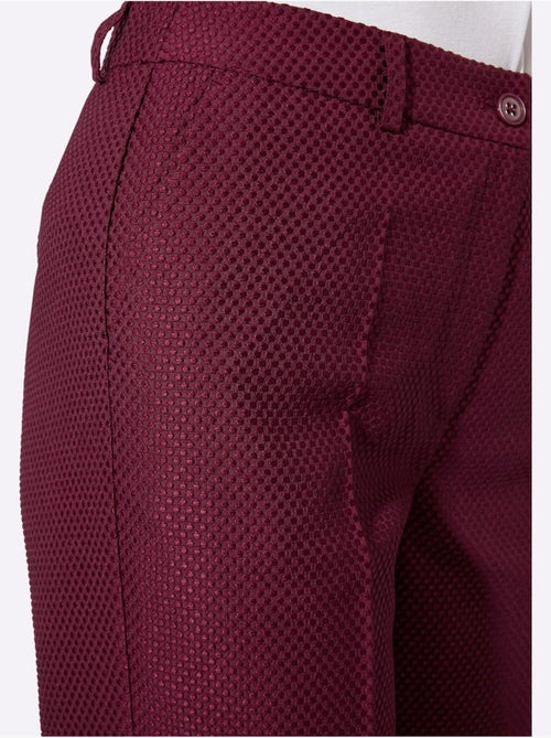 Pantalon tailleur qualité jacquard à motif discret - taille standard - helline - Kiabi Pantalon tailleur qualité jacquard à motif discret - taille standard - helline - Kiabi