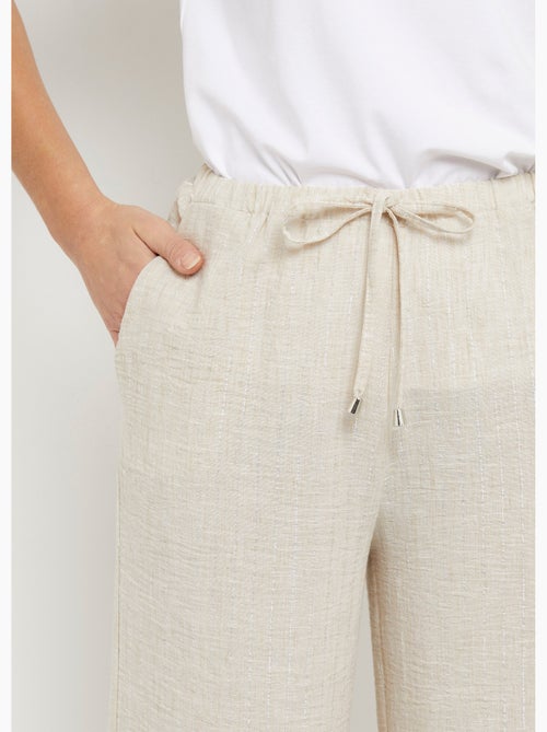 Pantalon tailleur rayé aspect irrégulier - Afibel - Kiabi