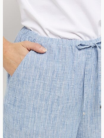 Pantalon tailleur rayé aspect irrégulier - Afibel