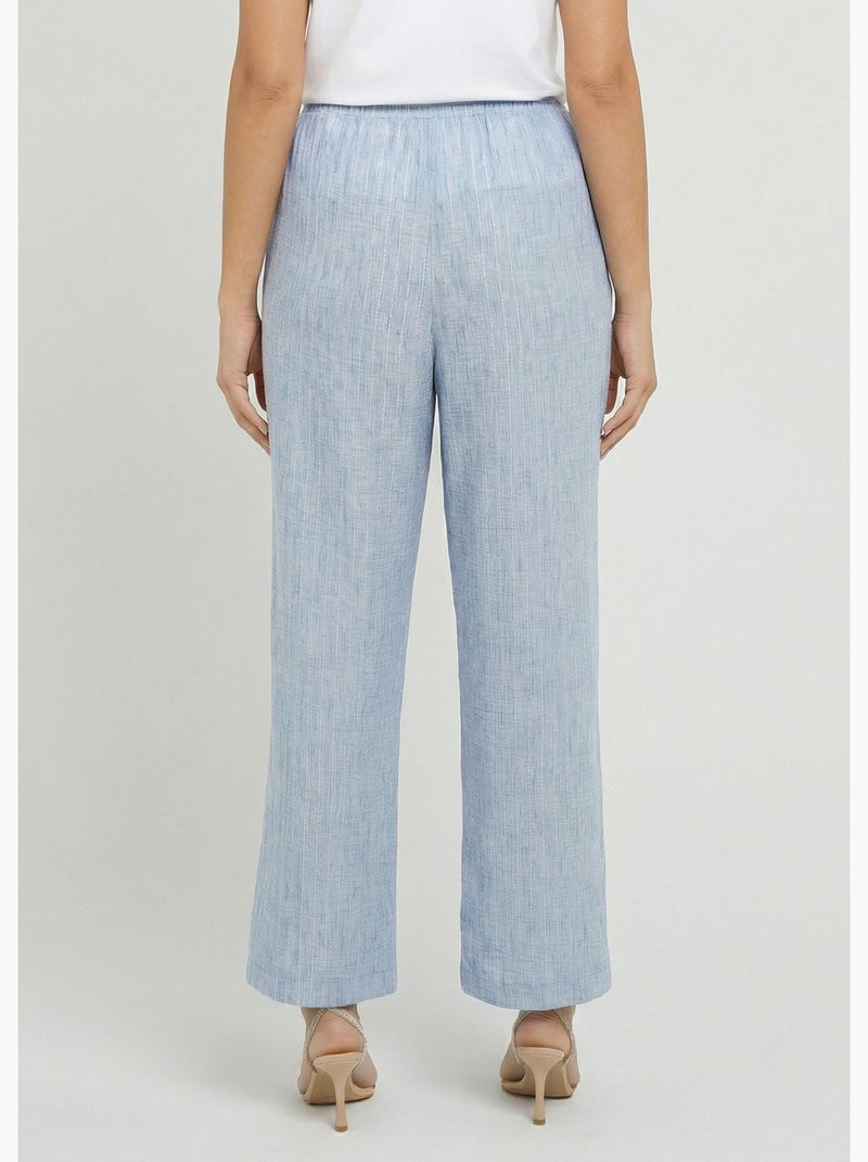 Pantalon tailleur rayé aspect irrégulier - Afibel Bleu - Kiabi