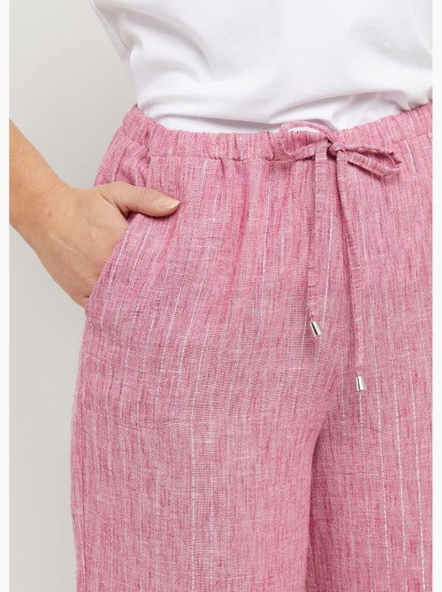 Pantalon tailleur rayé aspect irrégulier - Afibel - Kiabi