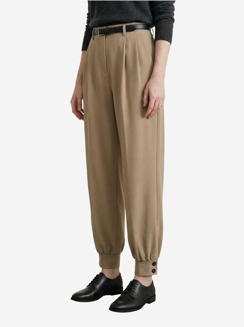 Pantalon tailleur taille haute my fashion Camel - Kiabi