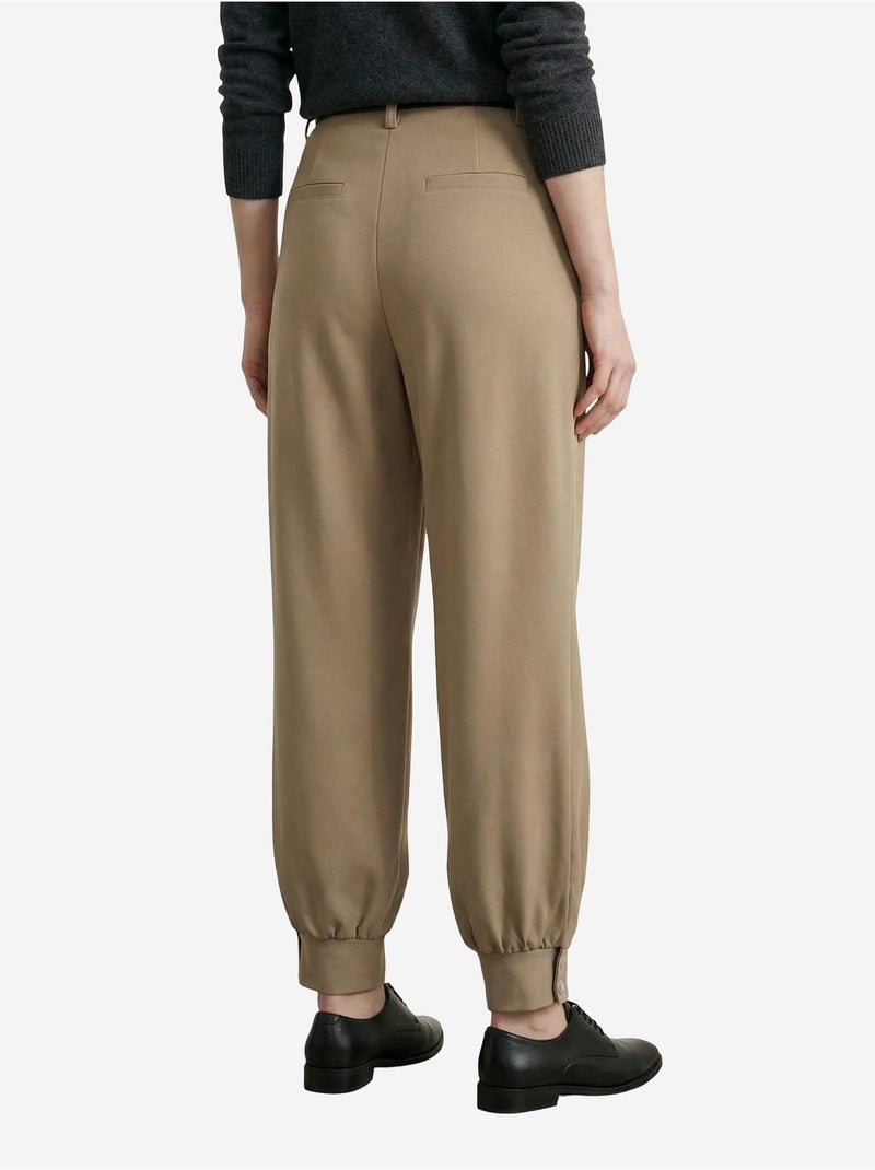 Pantalon tailleur taille haute my fashion Camel - Kiabi