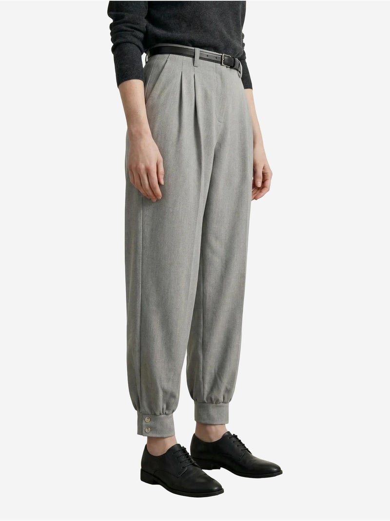 Pantalon tailleur taille haute my fashion Gris - Kiabi