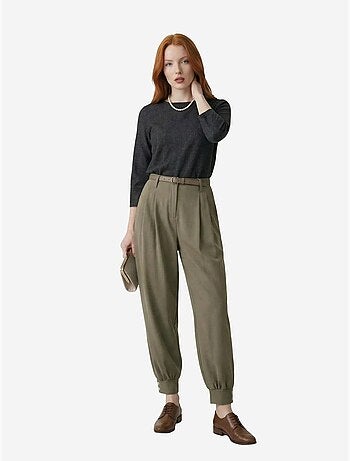 Pantalon tailleur taille haute my fashion