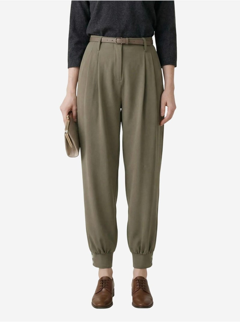 Pantalon tailleur taille haute my fashion Kaki - Kiabi