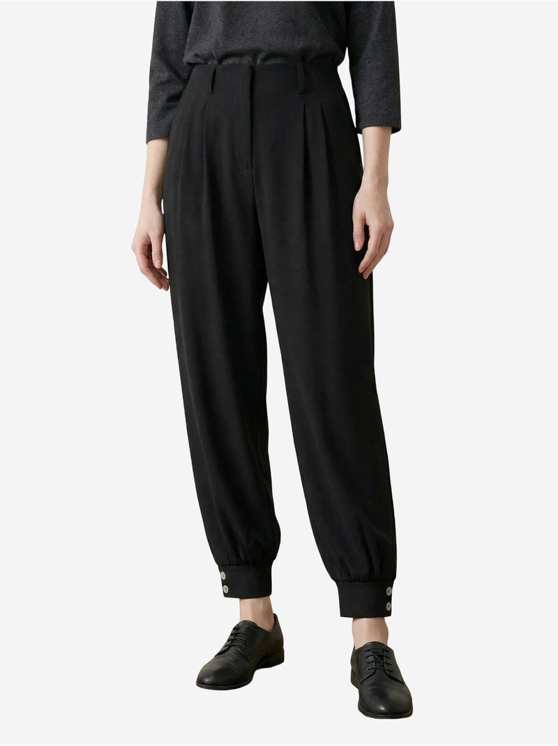 Pantalon tailleur taille haute my fashion Noir - Kiabi