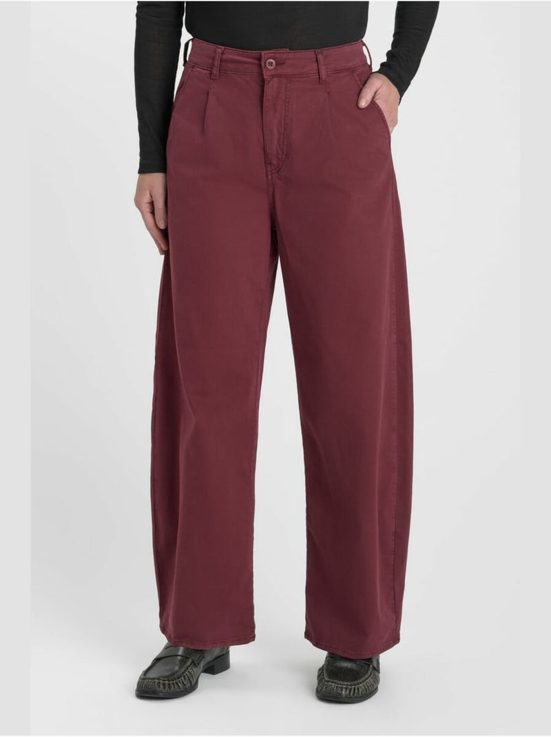 Pantalon tasia loose, large 'le temps des cerises' Rouge - Kiabi