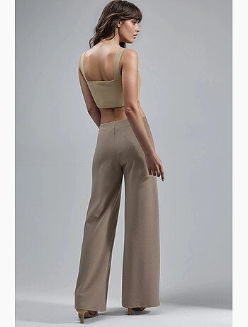 Pantalon texturé à jambes larges busem