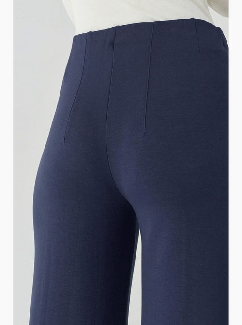 Pantalon texturé taille haute à jambes larges hiccup - Kiabi Pantalon texturé taille haute à jambes larges hiccup - Kiabi
