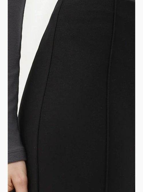 Pantalon texturé taille haute à jambes larges hiccup - Kiabi Pantalon texturé taille haute à jambes larges hiccup - Kiabi