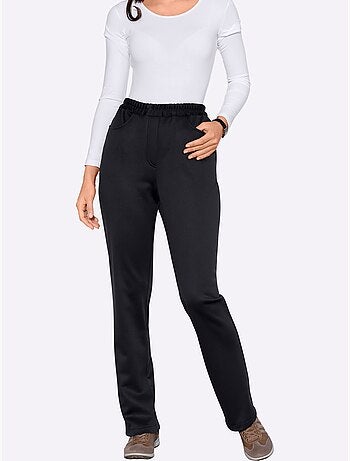 Pantalon thermique à ceinture élastique avec patte à glissière - taille standard - moda vilona