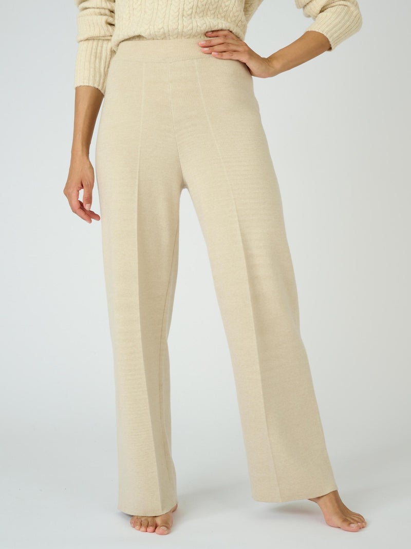 Pantalon Thermolactyl en maille douce - Damart Blanc cassé - Kiabi