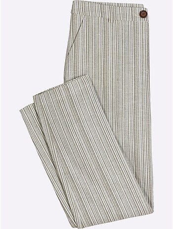 Pantalon Tissé 20% Lin - Taille Courte - Witt