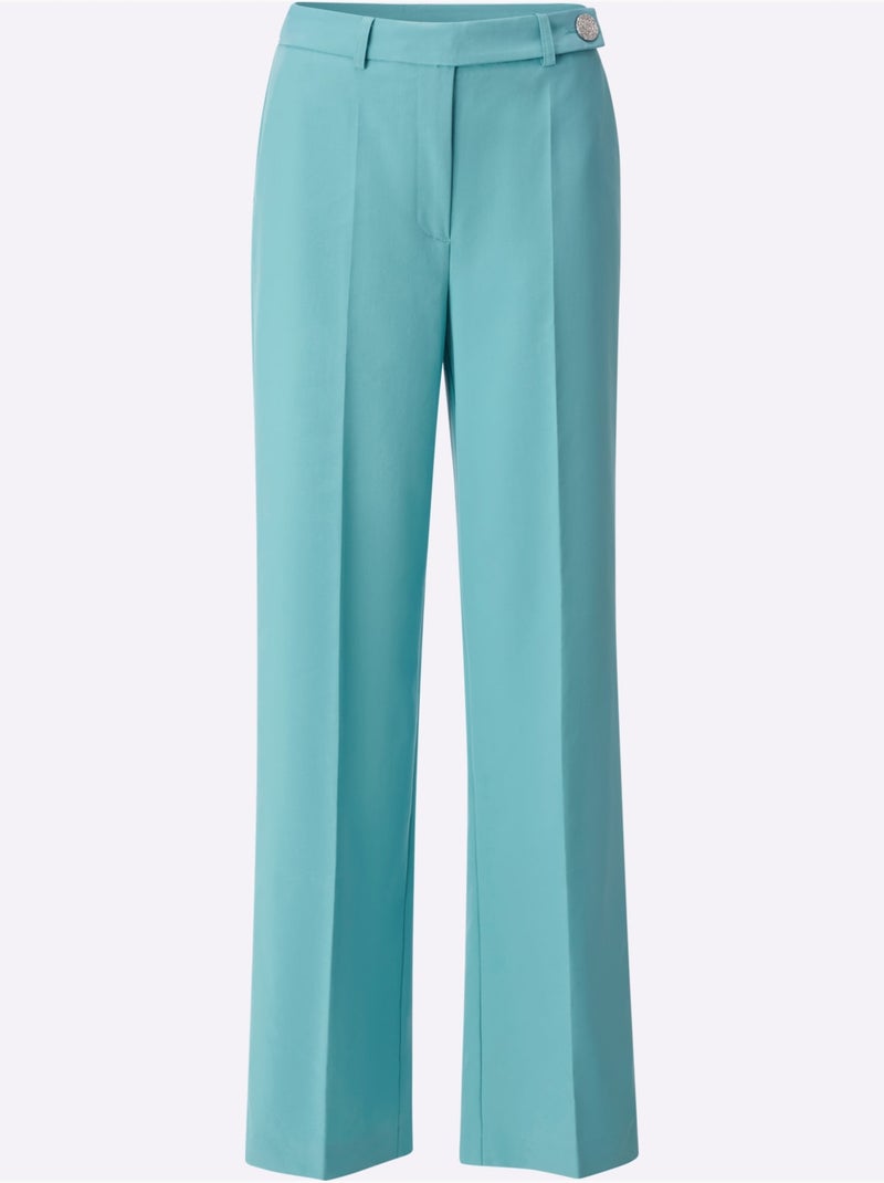 Pantalon Tissé 63% Lyocell (tencel) - Taille Standard - Helline Bleu encre - Kiabi