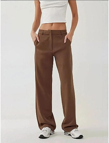 Pantalon tissé à jambe droite