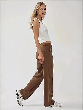 Pantalon tissé à jambe droite