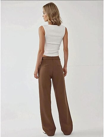 Pantalon tissé à jambe droite