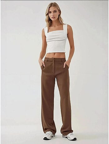 Pantalon tissé à jambe droite