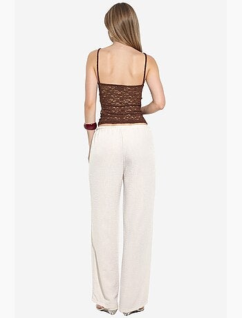 Pantalon tissé à jambe droite pour femme busem