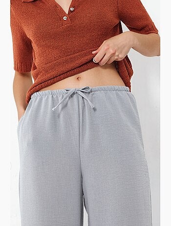 Pantalon tissé à jambe droite pour femme busem