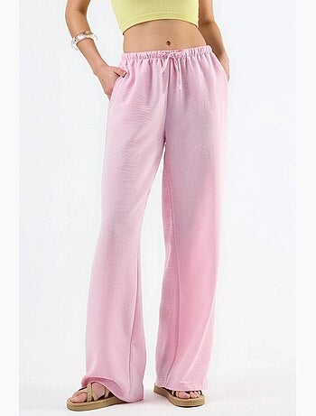 Pantalon tissé à jambe droite pour femme busem