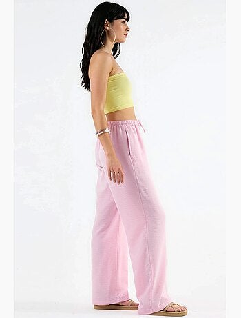 Pantalon tissé à jambe droite pour femme busem