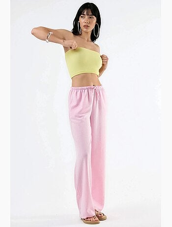 Pantalon tissé à jambe droite pour femme busem