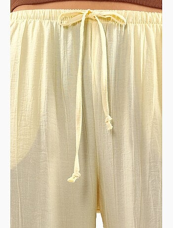 Pantalon tissé à jambe large pour femme busem