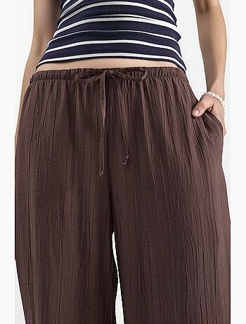 Pantalon tissé à jambe large pour femme busem