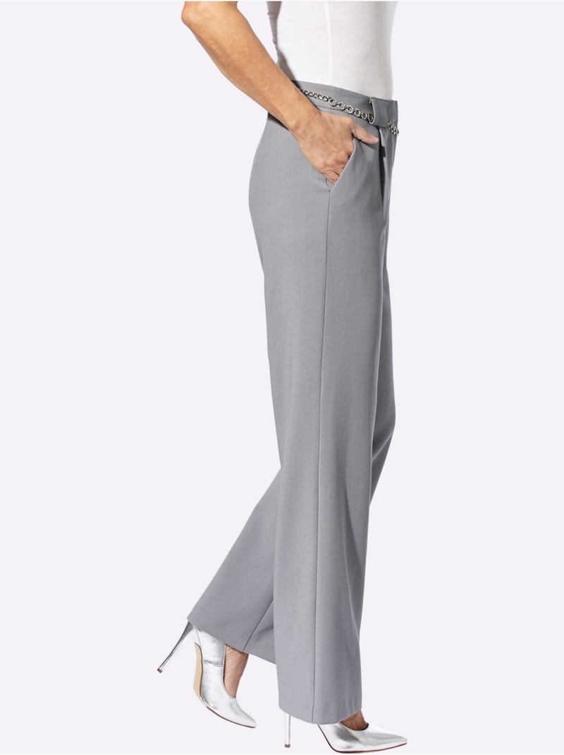 Pantalon tissé entretien facile - taille standard - witt Gris foncé - Kiabi