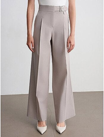 Pantalon tissé large avec ceinture dilvin
