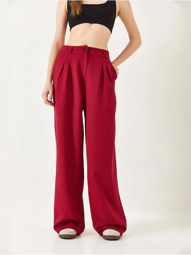 Pantalon tissé masculin à jambe large bianco lucci Rouge bordeaux - Kiabi