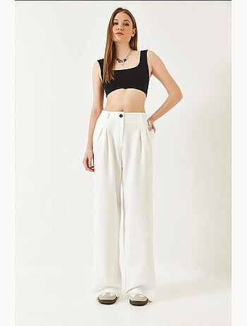 Pantalon tissé masculin à jambe large lucci