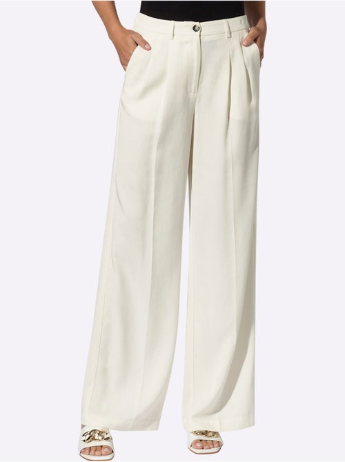 Pantalon Tissé Pur Lyocell - Taille Standard - Helline - Kiabi Pantalon Tissé Pur Lyocell - Taille Standard - Helline - Kiabi