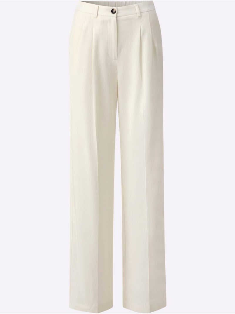Pantalon Tissé Pur Lyocell - Taille Standard - Helline Ecru - Kiabi
