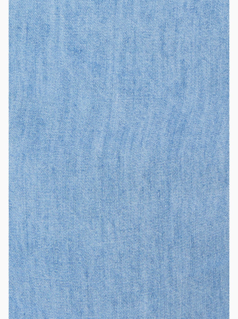 Pantalon tissu chambray - Damart Bleu clair - Kiabi