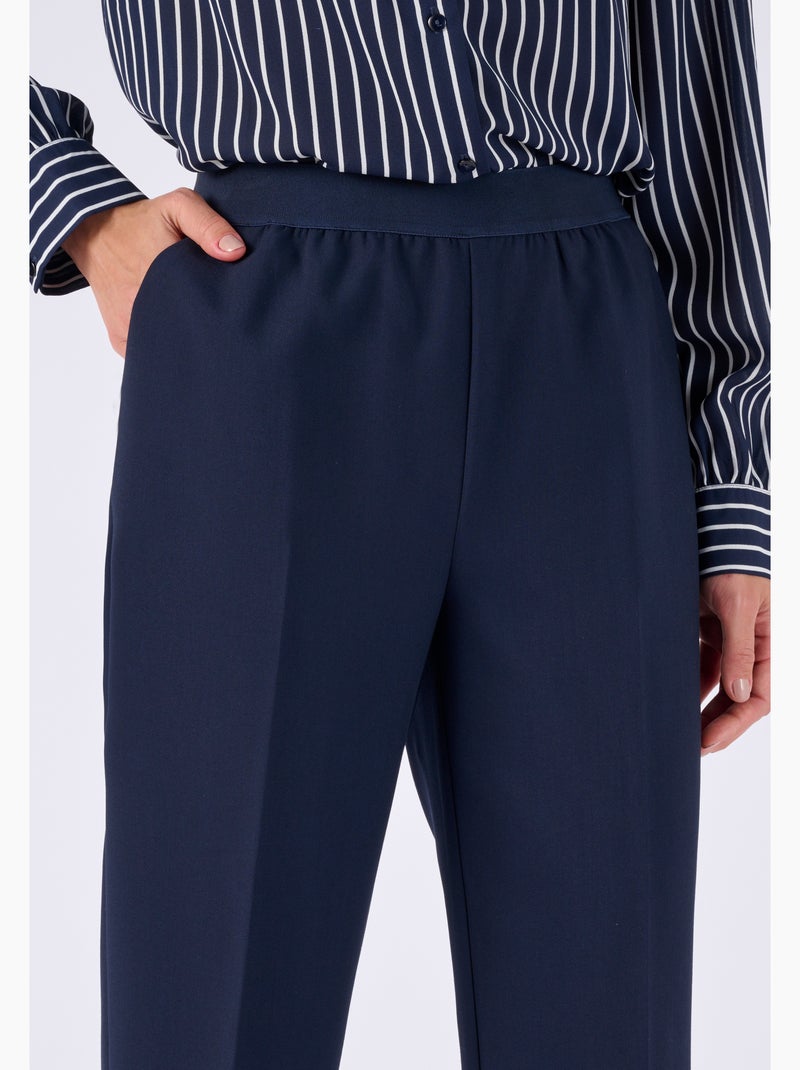 Pantalon tissu fluide enfilable - Damart Bleu - Kiabi