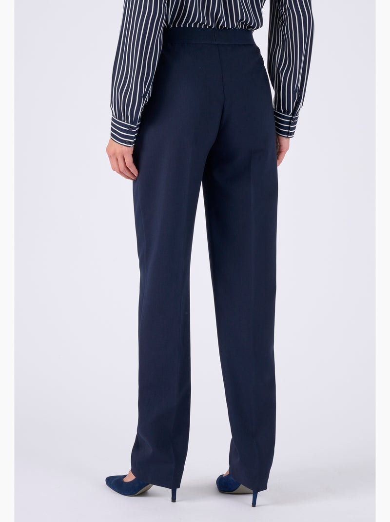 Pantalon tissu fluide enfilable - Damart Bleu - Kiabi